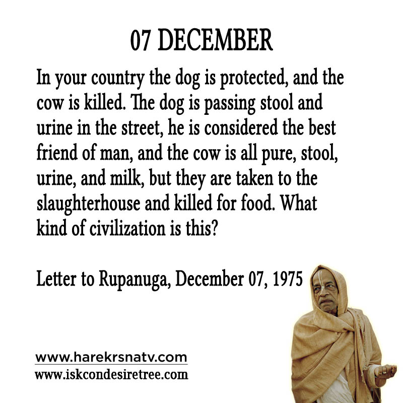 Prabhupada Quotes For The Month of December 07