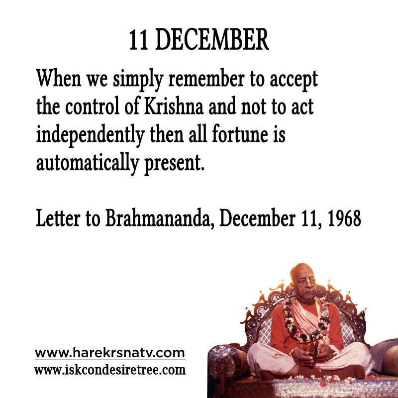 Prabhupada Quotes For The Month of December 11