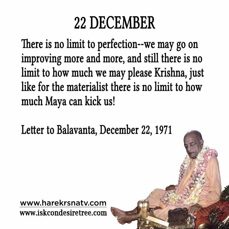Prabhupada Quotes For The Month of December 22